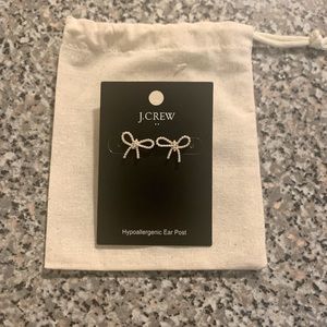 JCrew pearl bow earrings